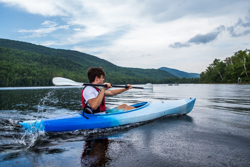 Kayaking on 13th Lake near Garnet Hill Lodge