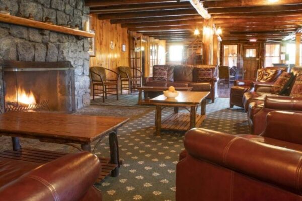 cozy lodge with fireplace